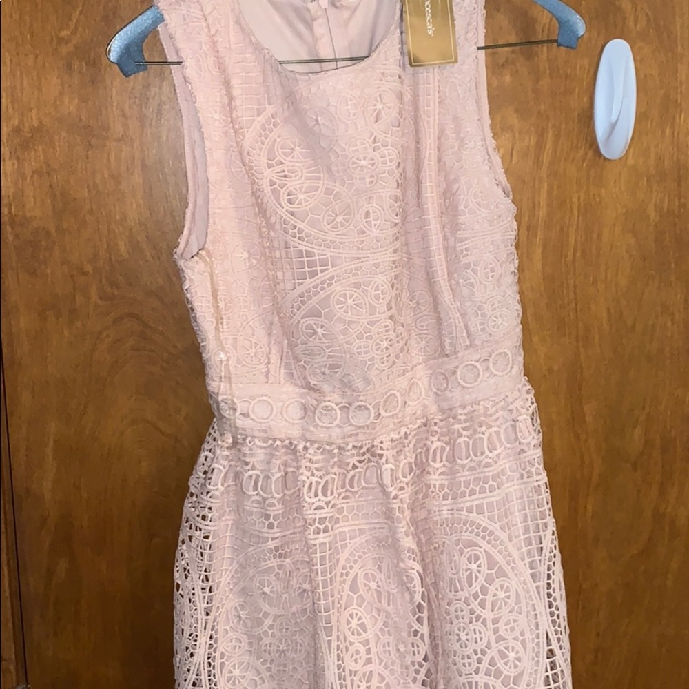 Francesscas brand new lace light pink dress